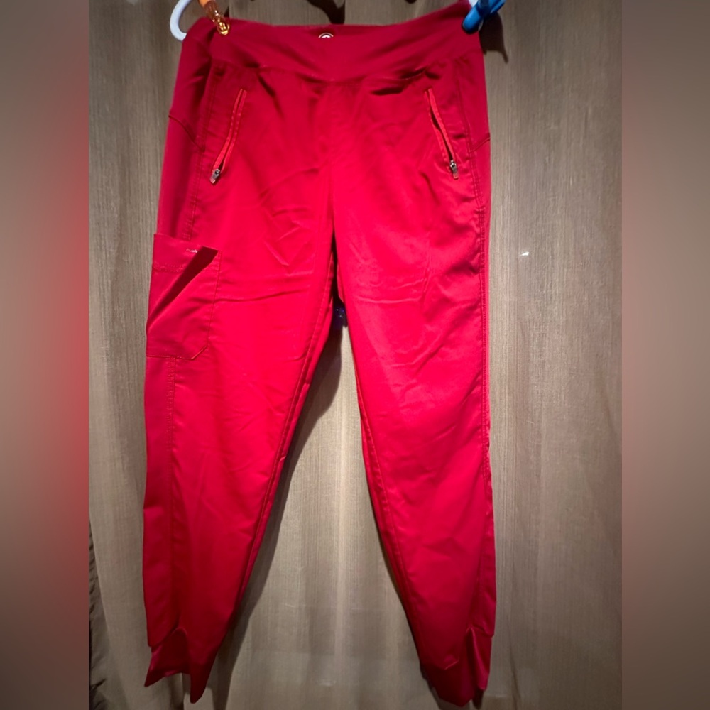 Healing Hands Red Women's scrub pants joggers